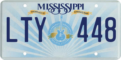 MS license plate LTY448