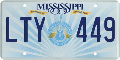 MS license plate LTY449