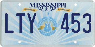 MS license plate LTY453