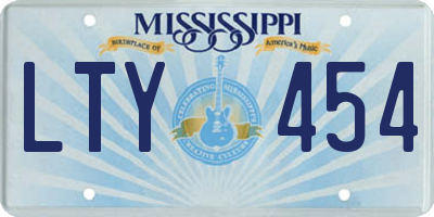 MS license plate LTY454