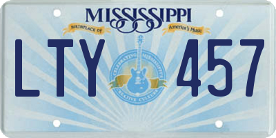MS license plate LTY457