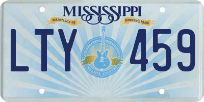 MS license plate LTY459