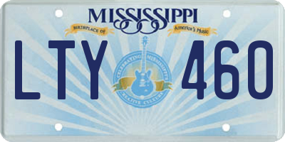 MS license plate LTY460