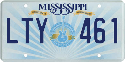 MS license plate LTY461