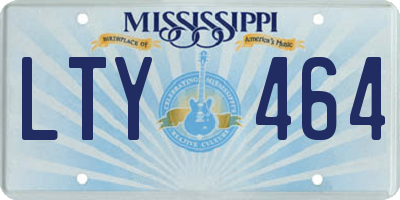 MS license plate LTY464