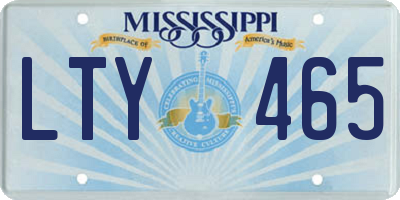 MS license plate LTY465