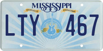 MS license plate LTY467