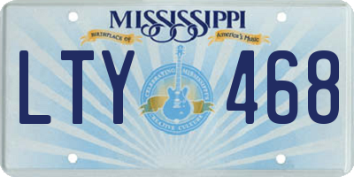MS license plate LTY468