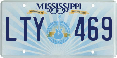 MS license plate LTY469