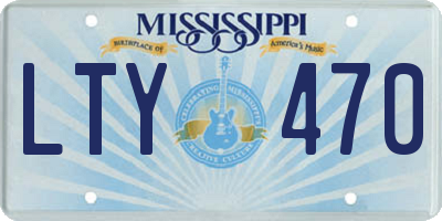 MS license plate LTY470