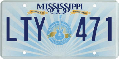 MS license plate LTY471