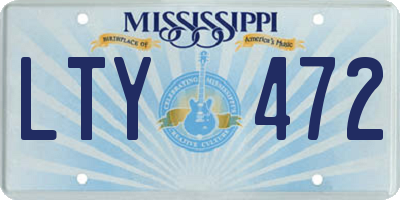 MS license plate LTY472