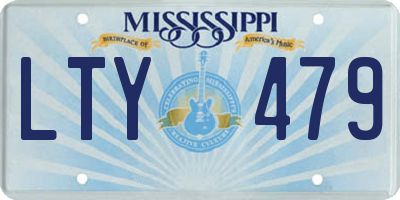 MS license plate LTY479