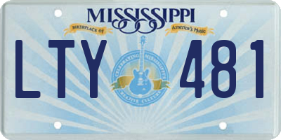MS license plate LTY481