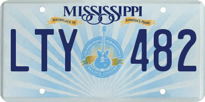 MS license plate LTY482