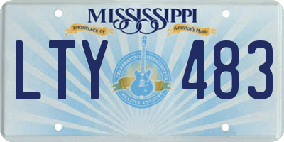 MS license plate LTY483