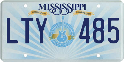 MS license plate LTY485