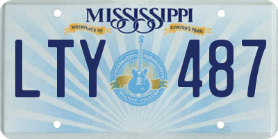 MS license plate LTY487