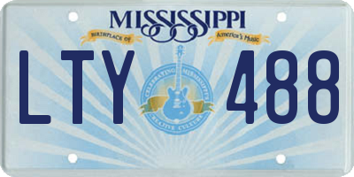 MS license plate LTY488