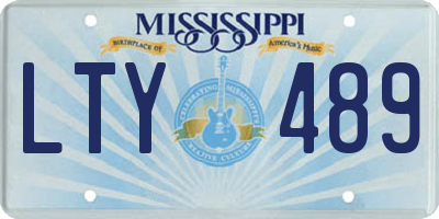 MS license plate LTY489