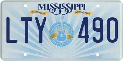 MS license plate LTY490