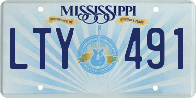 MS license plate LTY491