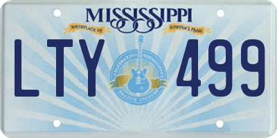 MS license plate LTY499