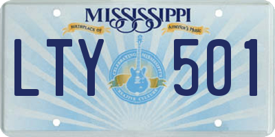 MS license plate LTY501