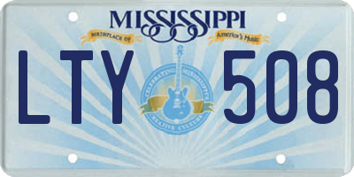 MS license plate LTY508