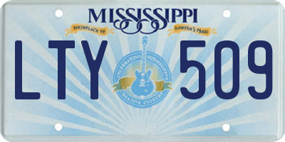 MS license plate LTY509