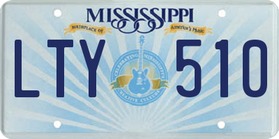 MS license plate LTY510