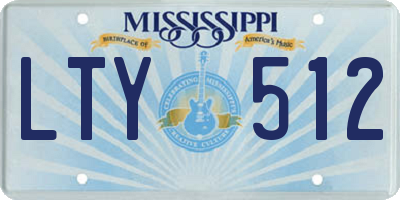 MS license plate LTY512