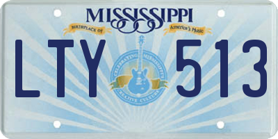MS license plate LTY513
