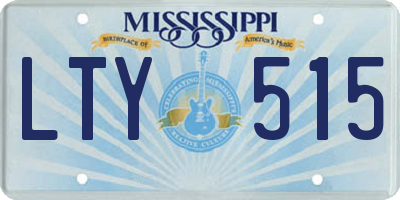 MS license plate LTY515