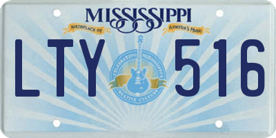 MS license plate LTY516