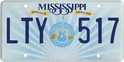 MS license plate LTY517