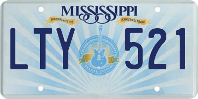 MS license plate LTY521