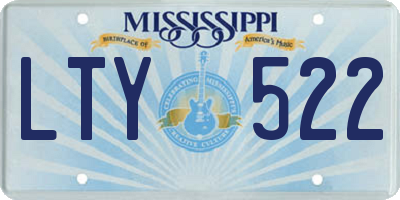 MS license plate LTY522