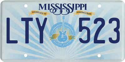 MS license plate LTY523