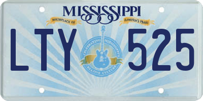 MS license plate LTY525