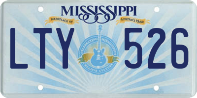 MS license plate LTY526