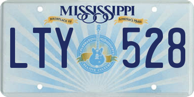 MS license plate LTY528