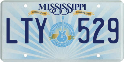 MS license plate LTY529