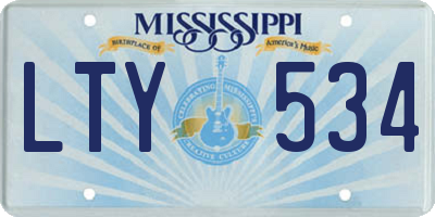 MS license plate LTY534