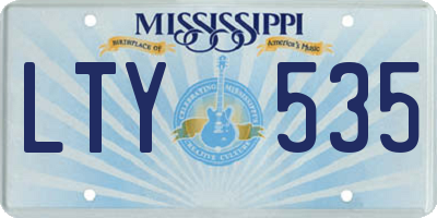 MS license plate LTY535