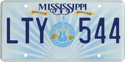 MS license plate LTY544