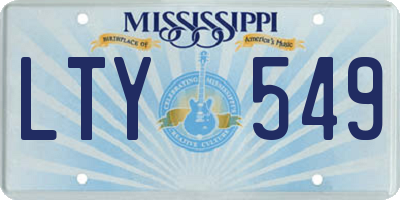 MS license plate LTY549