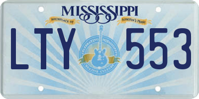 MS license plate LTY553