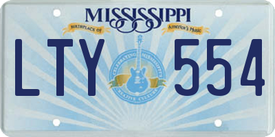 MS license plate LTY554