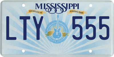MS license plate LTY555